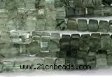 CCU1323 15 inches 2.5mm faceted cube prehnite beads