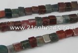 CCU26 15.5 inches 5*5mm cube Indian agate beads wholesale