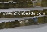CCU311 15.5 inches 4*4mm cube labradorite beads wholesale