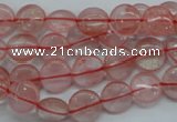 CCY61 15.5 inches 10mm flat round cherry quartz beads wholesale