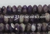 CDA21 15.5 inches 6*10mm faceted rondelle dogtooth amethyst beads