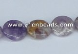 CDA67 15.5 inches 16mm flat round dogtooth amethyst beads wholesale