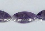 CDA90 15.5 inches 15*30mm horse eye dogtooth amethyst beads wholesale