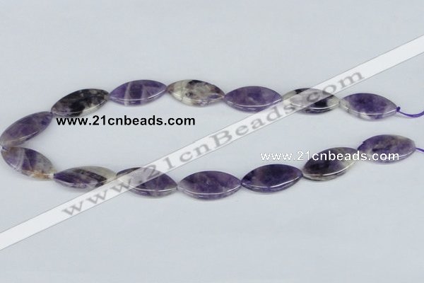 CDA90 15.5 inches 15*30mm horse eye dogtooth amethyst beads wholesale