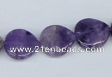 CDA94 15.5 inches 18*18mm heart dogtooth amethyst beads wholesale