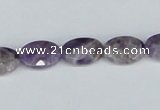 CDA95 15.5 inches 10*14mm faceted oval dogtooth amethyst beads