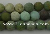 CDB102 15.5 inches 8mm round matte New dragon blood jasper beads