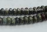 CDB201 15.5 inches 5*8mm rondelle natural dragon blood jasper beads