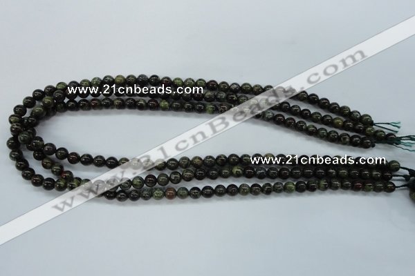 CDB228 15.5 inches 6mm round natural dragon blood jasper beads