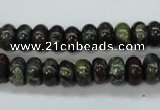 CDB234 15.5 inches 6*10mm rondelle natural dragon blood jasper beads