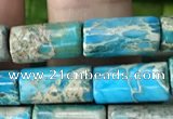 CDE1330 15.5 inches 6*12mm tube sea sediment jasper beads