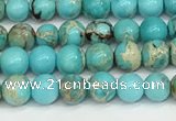 CDE1366 15.5 inches 4mm round sea sediment jasper beads wholesale