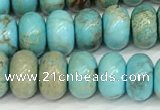 CDE1401 15.5 inches 5*8mm rondelle sea sediment jasper beads