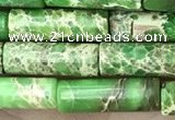 CDE1470 15.5 inches 4*13mm tube sea sediment jasper beads