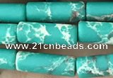 CDE1476 15.5 inches 4*13mm tube synthetic sea sediment jasper beads