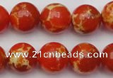 CDE2005 15.5 inches 14mm round dyed sea sediment jasper beads