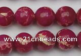 CDE2038 15.5 inches 14mm round dyed sea sediment jasper beads