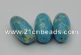 CDE2300 16*30mm rice sea sediment jasper beads wholesale