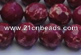 CDE2521 15.5 inches 14mm faceted round dyed sea sediment jasper beads