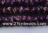 CDE2634 15.5 inches 8*12mm rondelle dyed sea sediment jasper beads