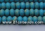 CDE2640 15.5 inches 5*8mm rondelle dyed sea sediment jasper beads