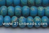 CDE2651 15.5 inches 10*14mm rondelle dyed sea sediment jasper beads