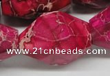 CDE28 15.5 inches 25*35mm faceted nuggets dyed sea sediment jasper beads