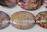 CDE712 15.5 inches 22*30mm oval dyed sea sediment jasper beads