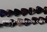 CDE719 15.5 inches 8*8mm triangle dyed sea sediment jasper beads