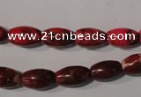 CDE777 15.5 inches 8*13mm rice dyed sea sediment jasper beads