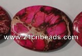 CDE784 15.5 inches 30*40mm oval dyed sea sediment jasper beads