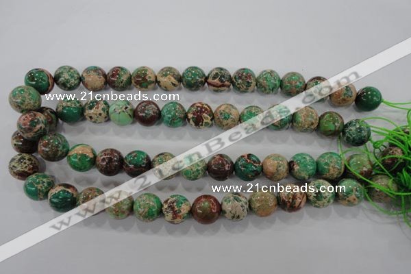 CDE855 15.5 inches 14mm round dyed sea sediment jasper beads wholesale