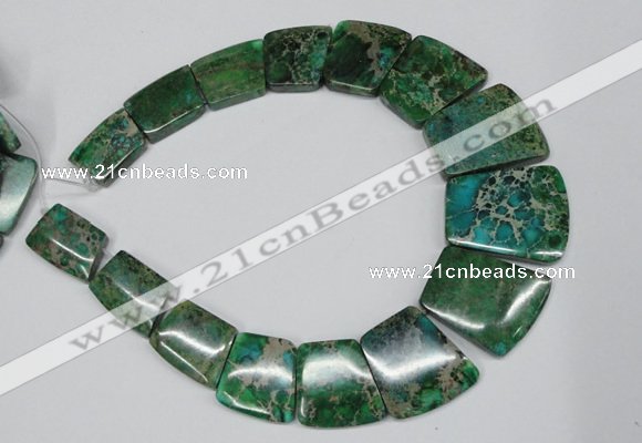 CDE994 Top drilled 18*25mm - 27*35mm trapezoid sea sediment jasper beads
