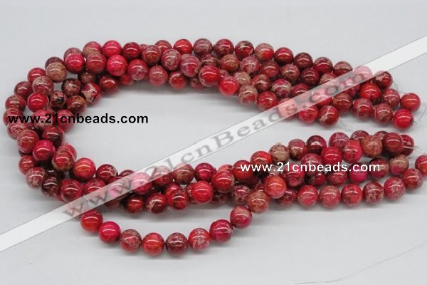 CDI04 16 inches 10mm round dyed imperial jasper beads wholesale