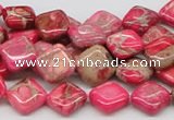 CDI16 16 inches 10*10mm diamond dyed imperial jasper beads wholesale