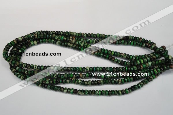CDI160 15.5 inches 3*6mm rondelle dyed imperial jasper beads