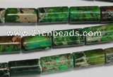 CDI167 15.5 inches 8*16mm tube dyed imperial jasper beads