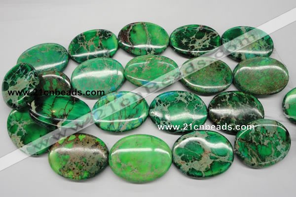 CDI188 15.5 inches 30*40mm oval dyed imperial jasper beads