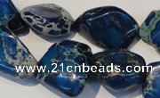 CDI262 15.5 inches 18*20mm nugget dyed imperial jasper beads