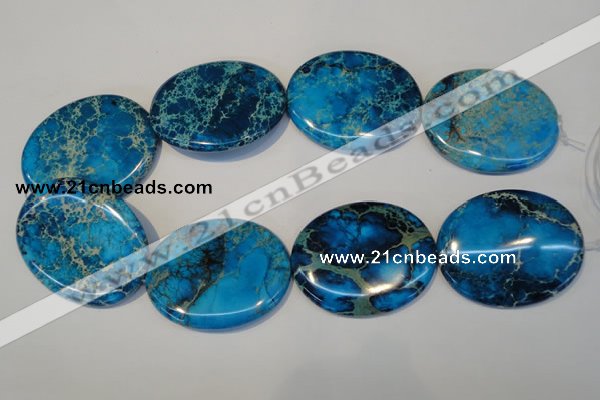 CDI321 15.5 inches 40*50mm oval dyed imperial jasper beads