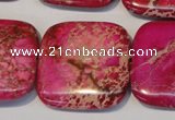 CDI627 15.5 inches 30*30mm square dyed imperial jasper beads