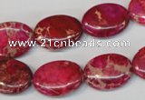 CDI645 15.5 inches 13*18mm oval dyed imperial jasper beads