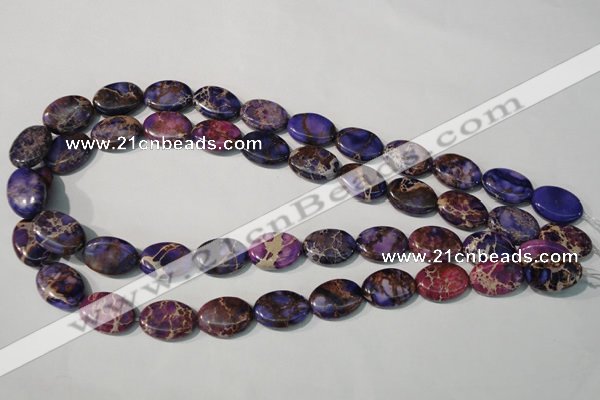 CDI711 15.5 inches 13*18mm oval dyed imperial jasper beads