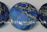 CDI909 15.5 inches 35mm flat round dyed imperial jasper beads