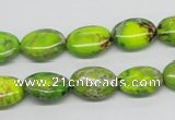 CDI92 16 inches 10*14mm oval dyed imperial jasper beads wholesale