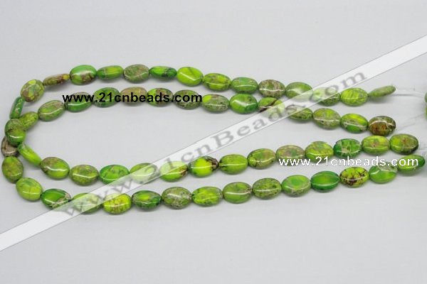 CDI92 16 inches 10*14mm oval dyed imperial jasper beads wholesale