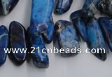 CDI986 15.5 inches 8*20mm - 10*35mm dyed imperial jasper chips beads