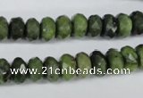 CDJ106 15.5 inches 6*10mm faceted rondelle Canadian jade beads wholesale