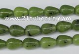 CDJ107 15.5 inches 7*10mm teardrop Canadian jade beads wholesale