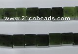 CDJ110 15.5 inches 8*8mm cube Canadian jade beads wholesale